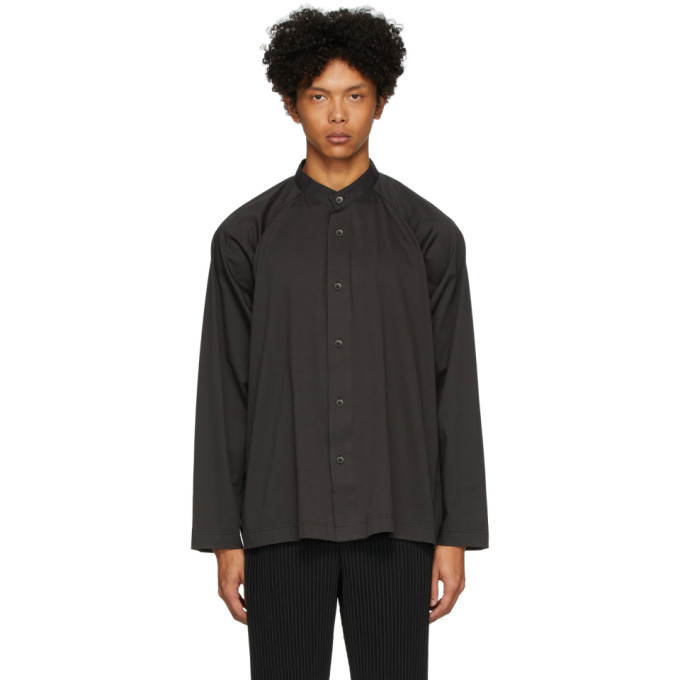 Photo: Homme Plisse Issey Miyake Black Jersey Long Sleeve Shirt