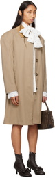 Meryll Rogge Beige Cotton Coating Mac Coat