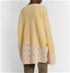 Raf Simons - Oversized Embroidered Merino Wool Sweater - Yellow