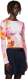 Jean Paul Gaultier Pink Body Long Sleeve T-Shirt