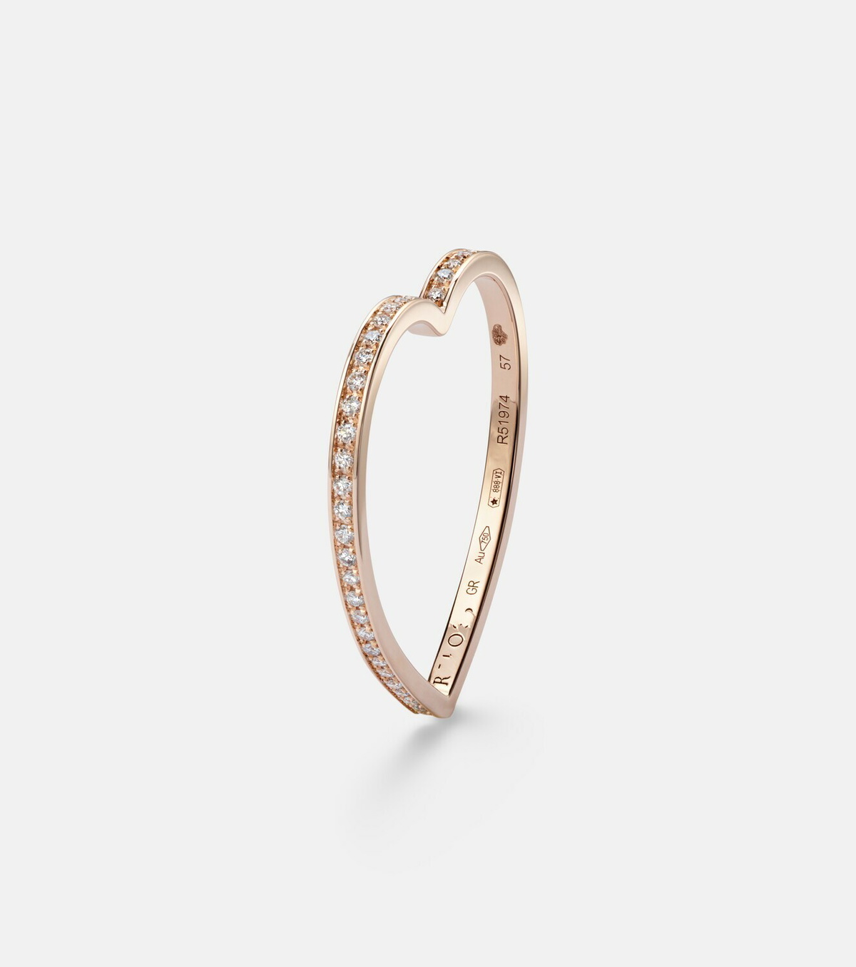 Repossi Antifer 18kt rose gold (750/1000) ring with diamonds