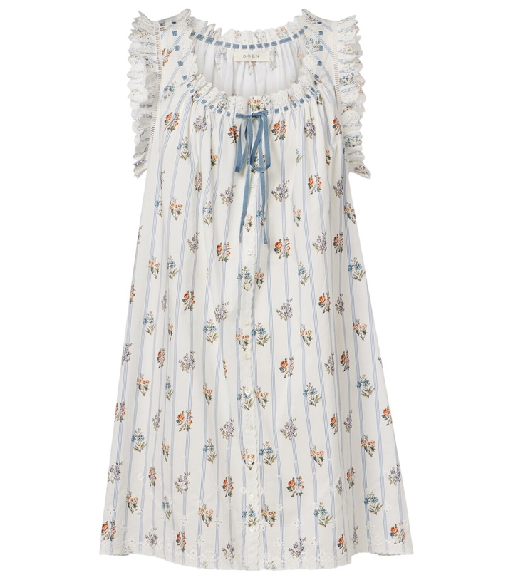 Photo: Dôen Nessie floral striped cotton shirt dress