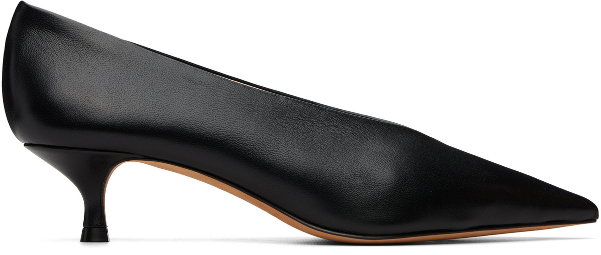 Le Monde Beryl Black Babouche Kitten Heels