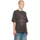 We11done Gray Gradient Logo T-shirt