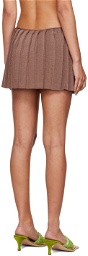 Isa Boulder SSENSE Exclusive Brown Reversible Mini Skirt