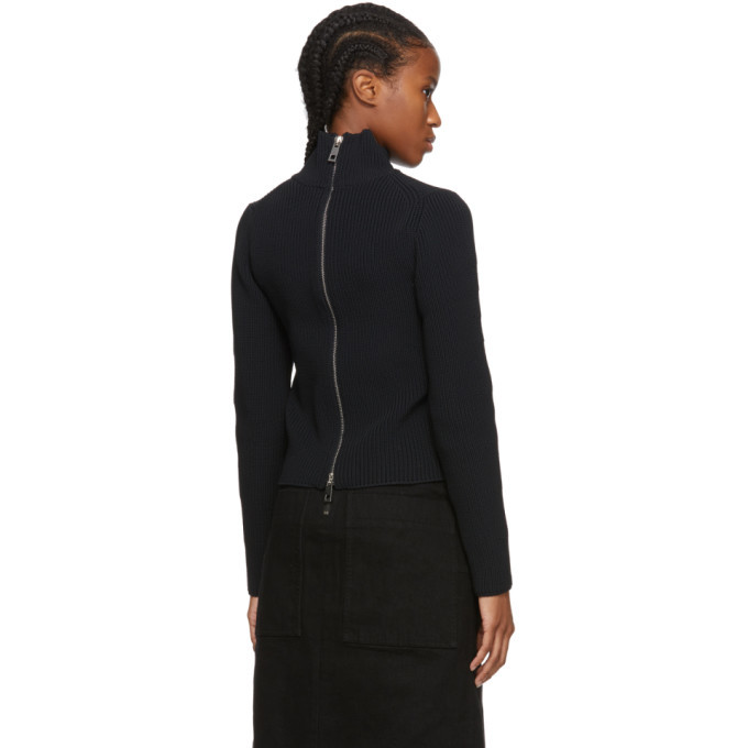 Tibi Black Cropped Tech Two-Way Sweater
