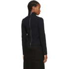 Tibi Black Cropped Tech Two-Way Sweater