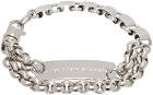 IN GOLD WE TRUST PARIS SSENSE Exclusive Silver Multi Chains Bracelet