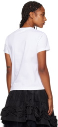 Noir Kei Ninomiya White Zip T-Shirt