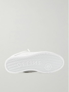 CELINE - Logo-Embroidered Mesh-Panelled Leather Sneakers - White