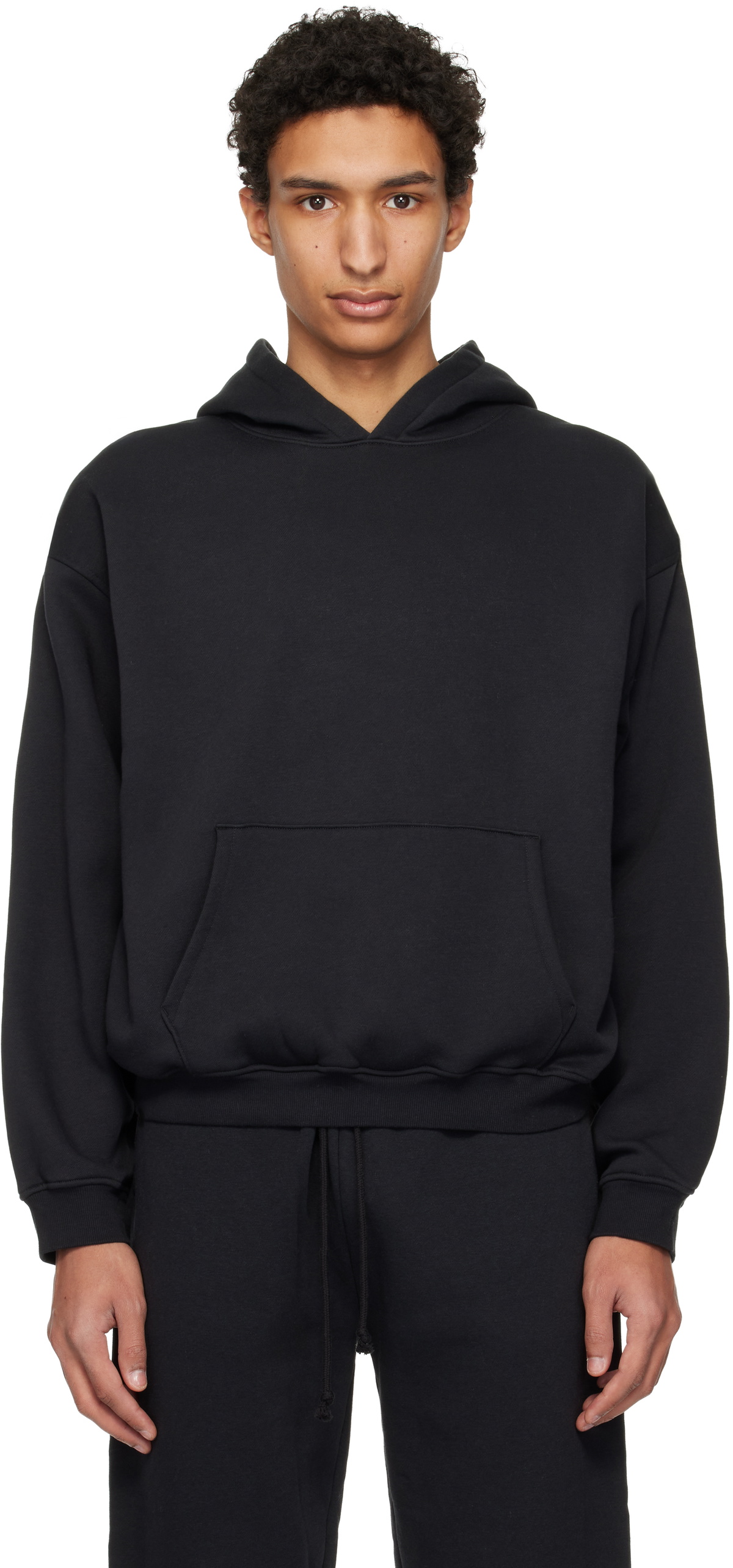 SKIMS Black Fleece Lounge Relaxed Hoodie