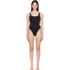 Burberry Black Check Trim Swimsuit