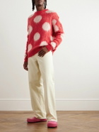 Marni - Polka-Dot Intarsia-Knit Sweater - Red