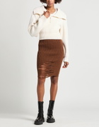 Kimhekim Womens Midi skirt in Brown