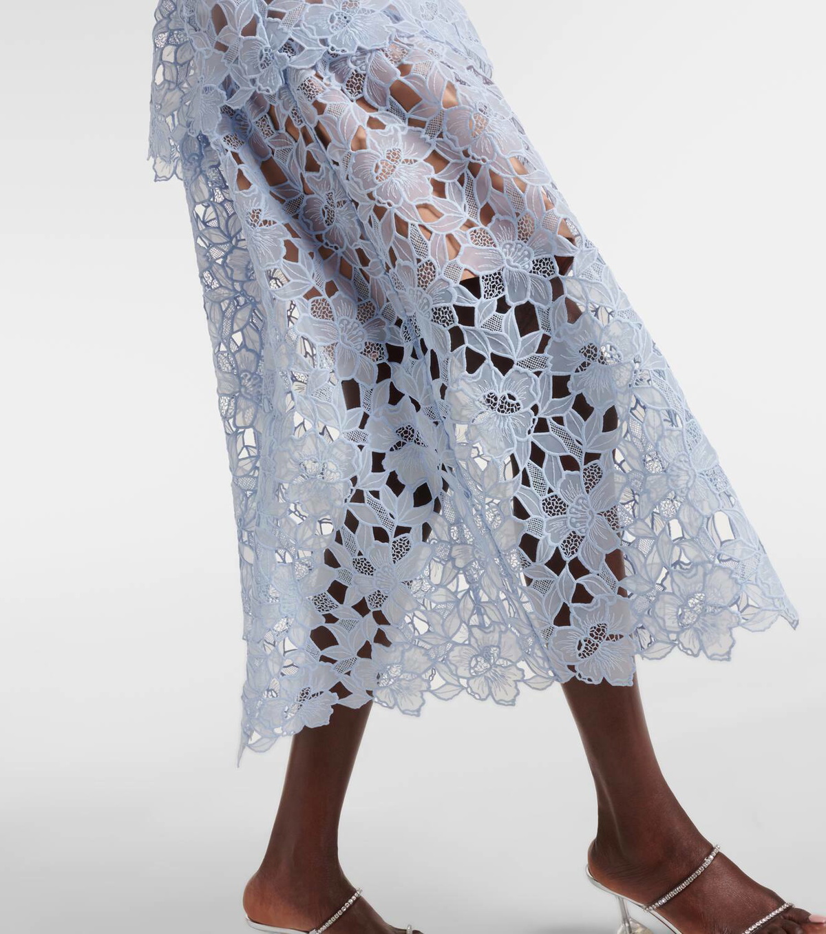 SELF-PORTRAIT ワンピース Organza lace midi dress955651 SELF-PORTRAIT Organza Lace Midi Dress Self-Portrait
