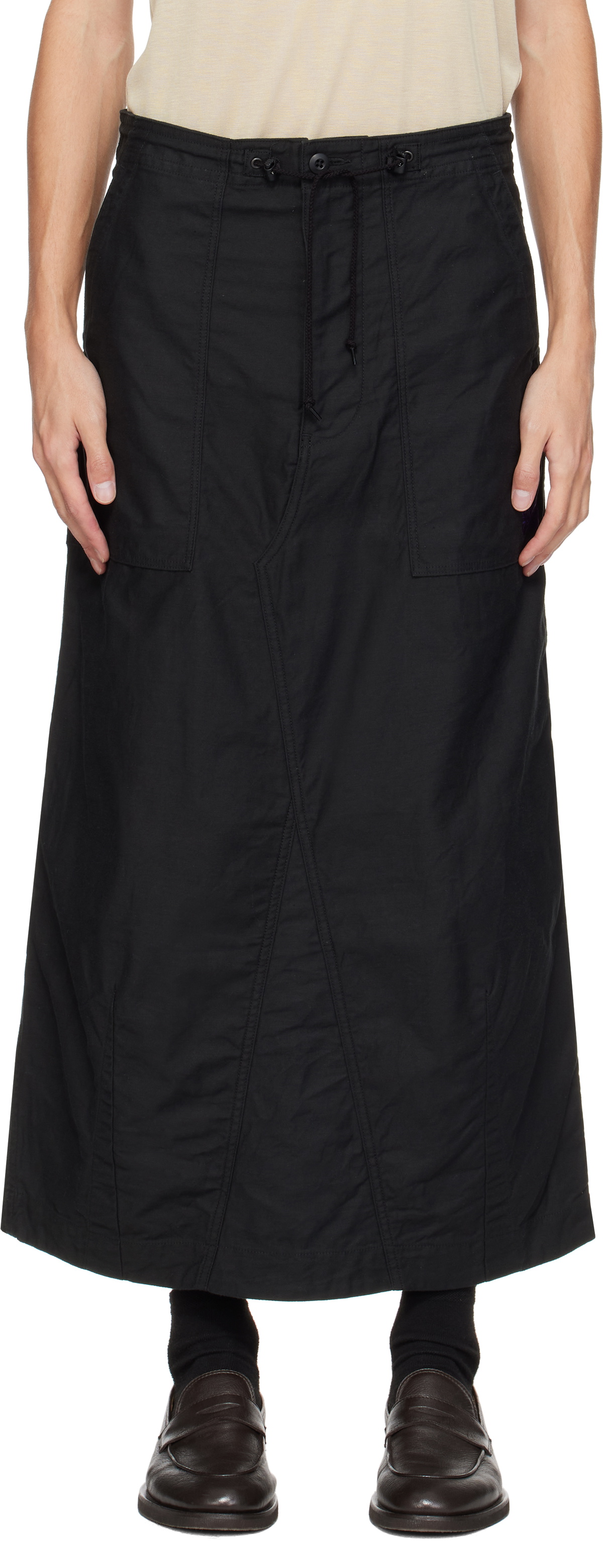 【最終価格】ニードルズ　NEEDLES STRING FATIGUE SKIRT NEEDLES Black String Fatigue Skirt Needles