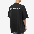 Balenciaga Men's Bleed Logo T-Shirt in Black/White