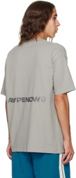 AAPE by A Bathing Ape Gray Embroidered T-Shirt