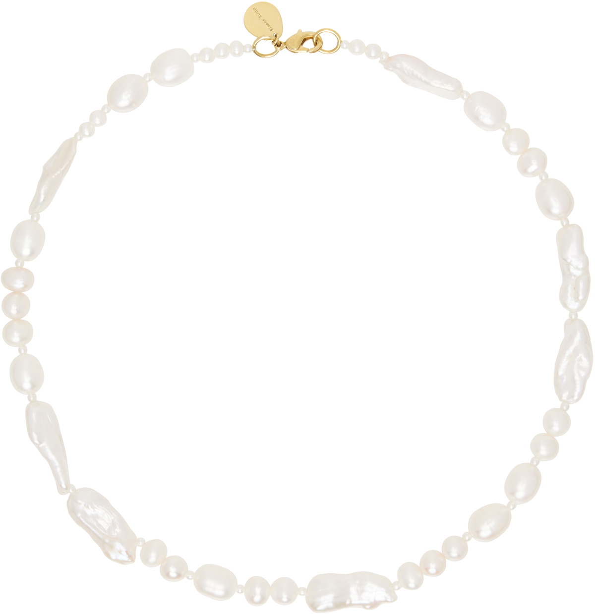 Simone Rocha White Legato Pearl Necklace
