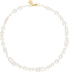 Simone Rocha White Legato Pearl Necklace