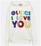 Gucci Sequined cotton jersey hoodie