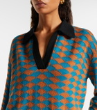 La DoubleJ Intarsia wool polo sweater