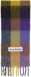 Acne Studios Gray & Purple Checked Scarf