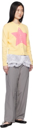 Sandy Liang Yellow & Pink Bouchette Cardigan