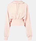 Adidas by Stella McCartney Cropped cotton fleece sweatshirt