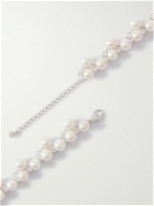 Hatton Labs - Silver, Pearl and Cubic Zirconia Necklace