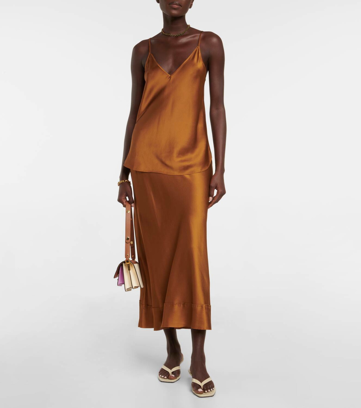 Lee Mathews Stella silk satin camisole