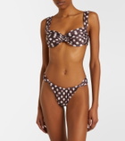 Faithfull Andez gathered polka-dot bikini bottoms