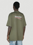 Balenciaga - Logo Print T-Shirt in Khaki