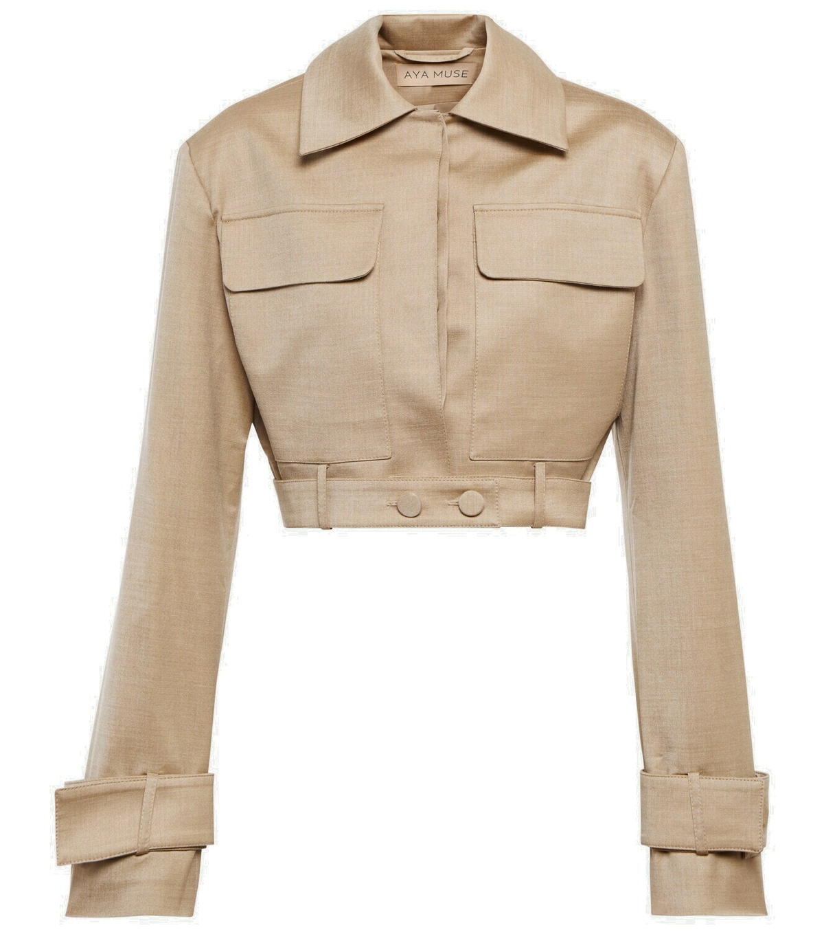 Aya Muse - Cropped wool-blend jacket Aya Muse