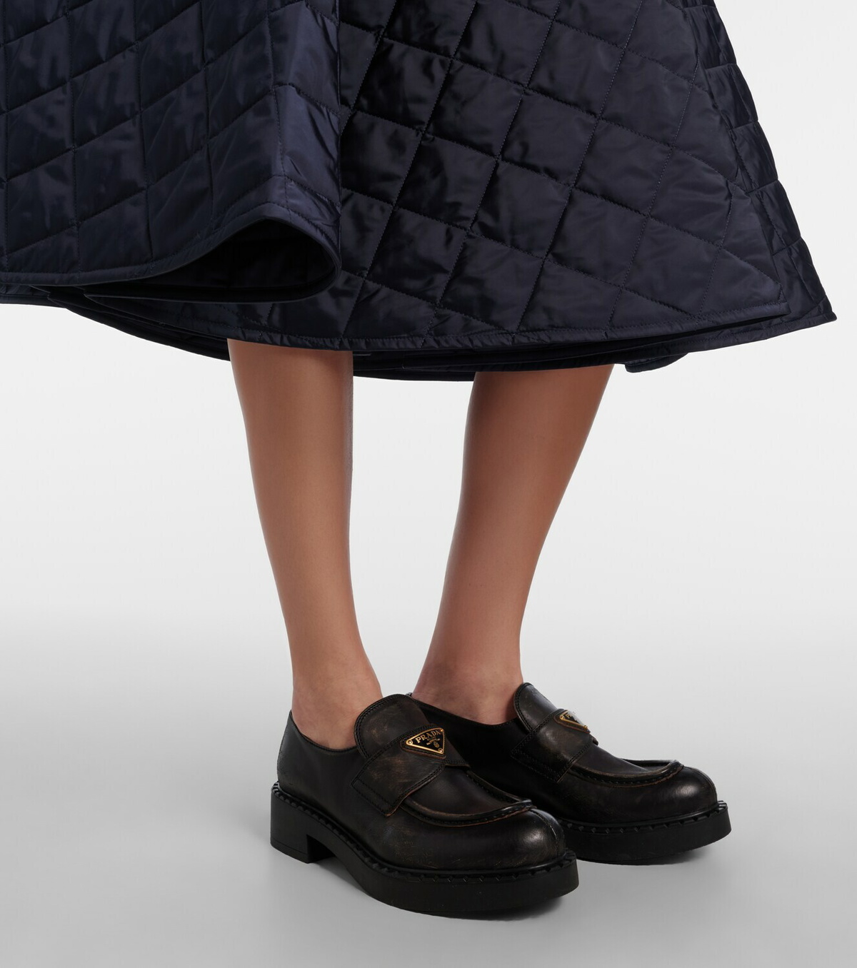 Prada Leather penny loafers