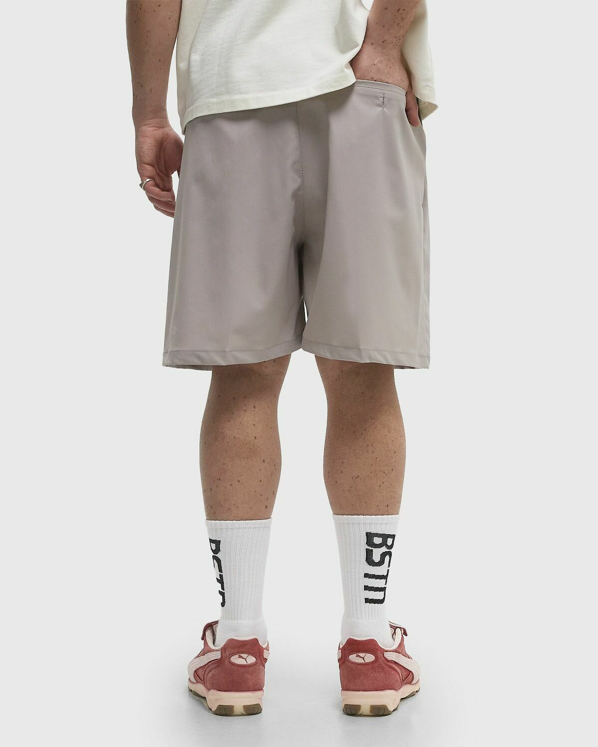 Rough. TAILORED SERENE BAGGY SHORTS Grey Mens Casual Short