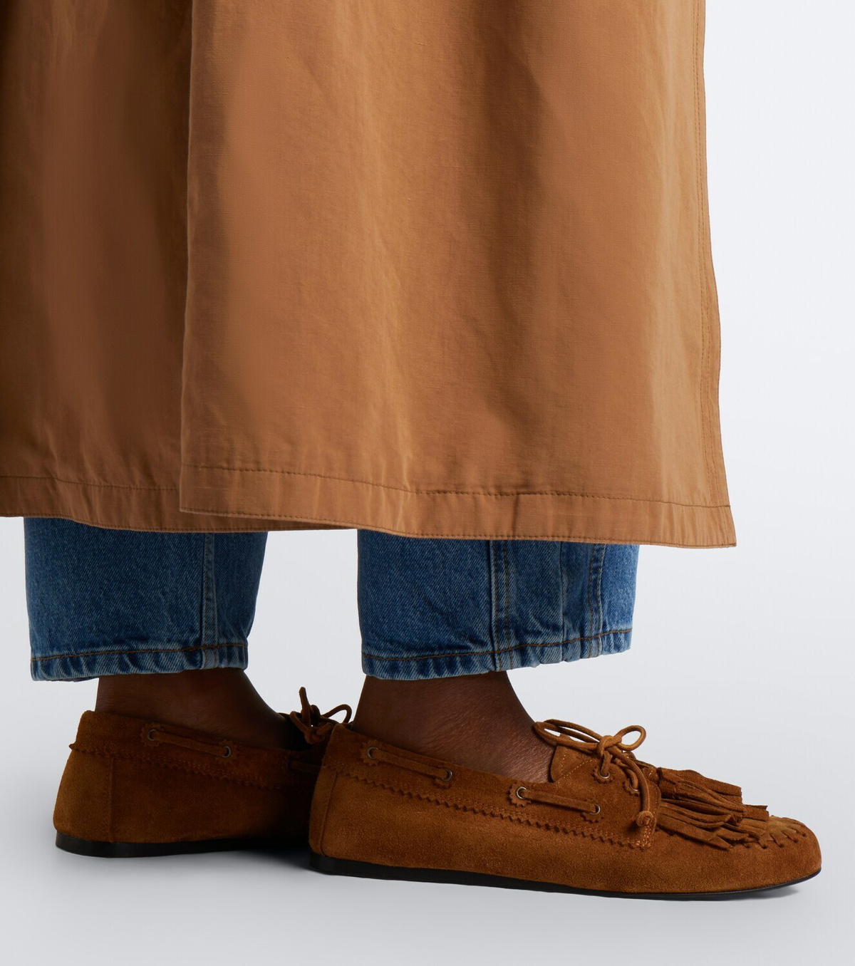 Isabel Marant Fersi fringed suede boat shoes