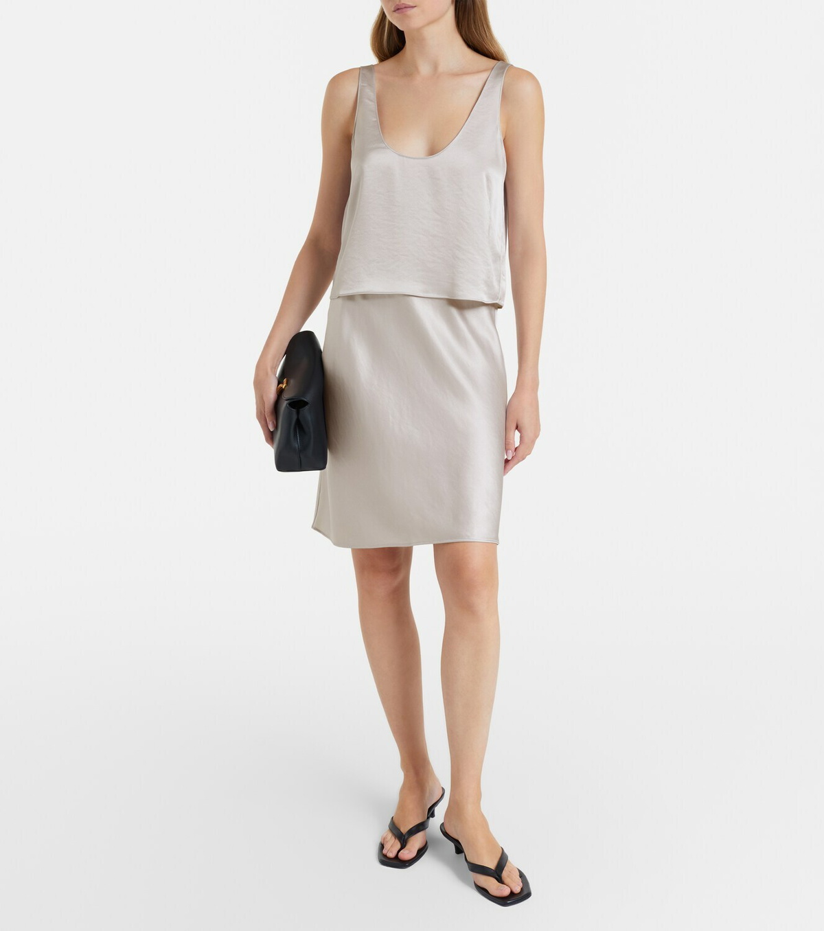 Leset Barb satin tank top