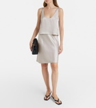 Leset Barb satin tank top