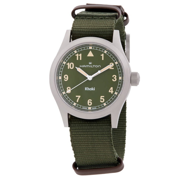 Photo: Hamilton Khaki Field Quartz Green Dial Watch H69401960