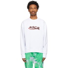 MSGM White New Logo Sweatshirt