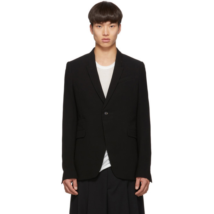 Photo: Rick Owens Black Wool Long Soft Blazer