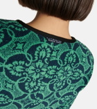 Marine Serre - Jacquard cropped cotton jacket