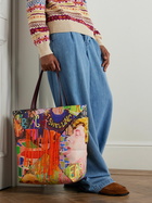 LOEWE - Puzzle Large Panelled Printed Fringed Leather Tote