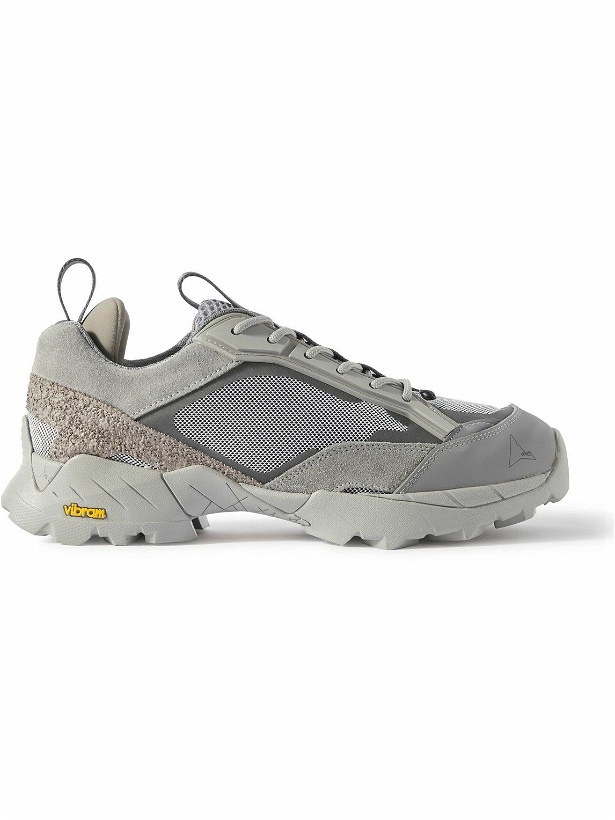 Photo: ROA - Lhakpa Rubber and Suede-Trimmed Mesh Sneakers - Gray