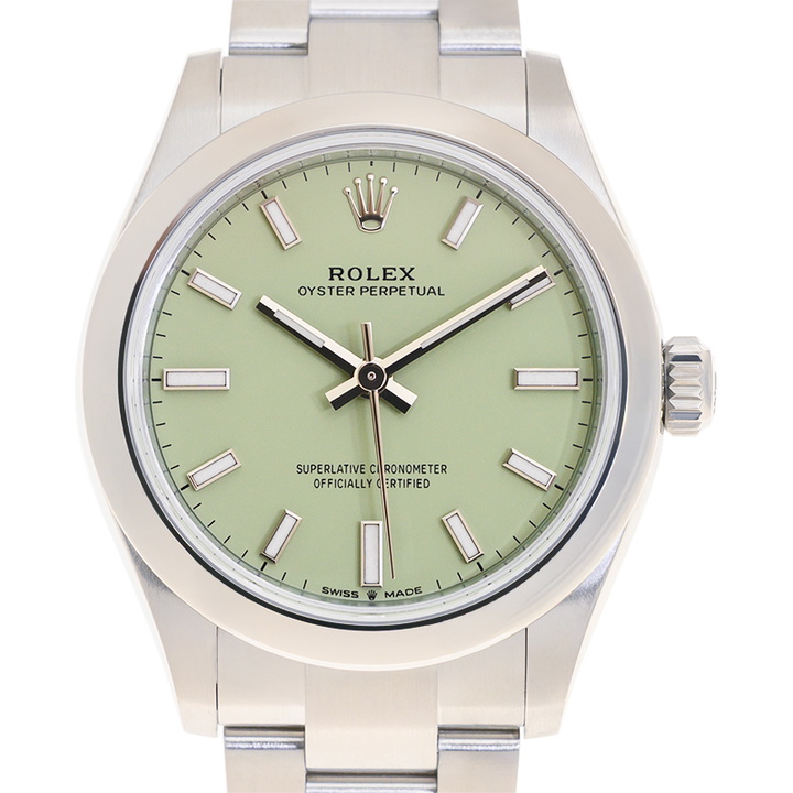 Photo: Rolex Oyster Perpetual Automatic Chronometer Green Dial Ladies Watch M277200-0012