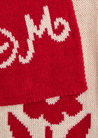 Damson Madder Logo-intarsia Knitted Scarf - Red - One Size