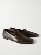 Manolo Blahnik - Mario Leather Loafers - Brown