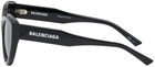 Balenciaga Black Acetate Cat-Eye Sunglasses