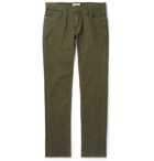 Incotex - Slim-Fit Stretch-Cotton Corduroy Trousers - Men - Green